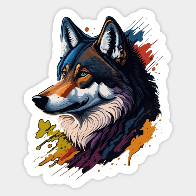 Wolf Portrait Sticker by SpriteGuy95